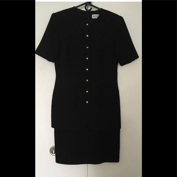Kasper A.S.L. Midi Suit Dress size 8 Logo Buttons🌟1 Piece workwear classy - Picture 8 of 11